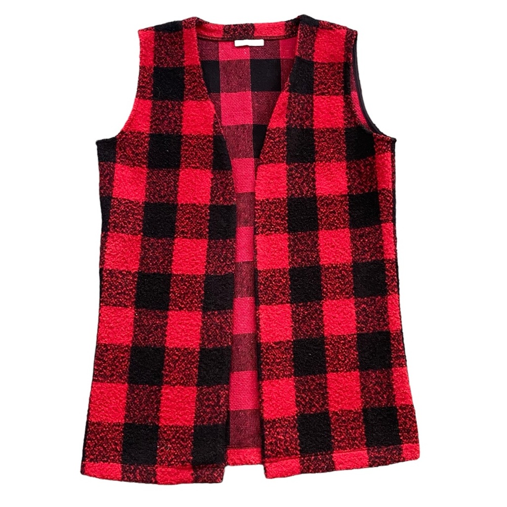 Jackson Rowe Plaid Open-Front Vest